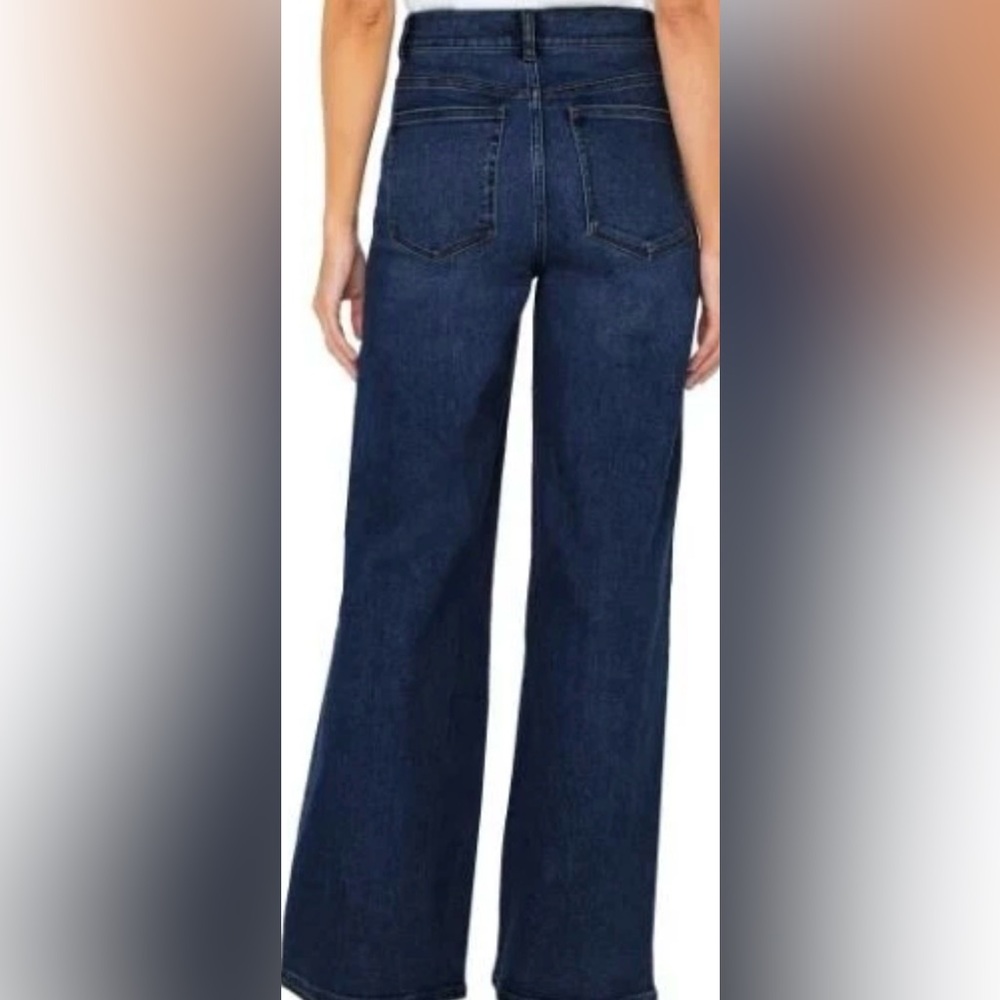 NWT-Well Worn Women’s Wide Leg High-Rise Dark Blue Jeans, Sz 10/30 - Picture 3 of 5